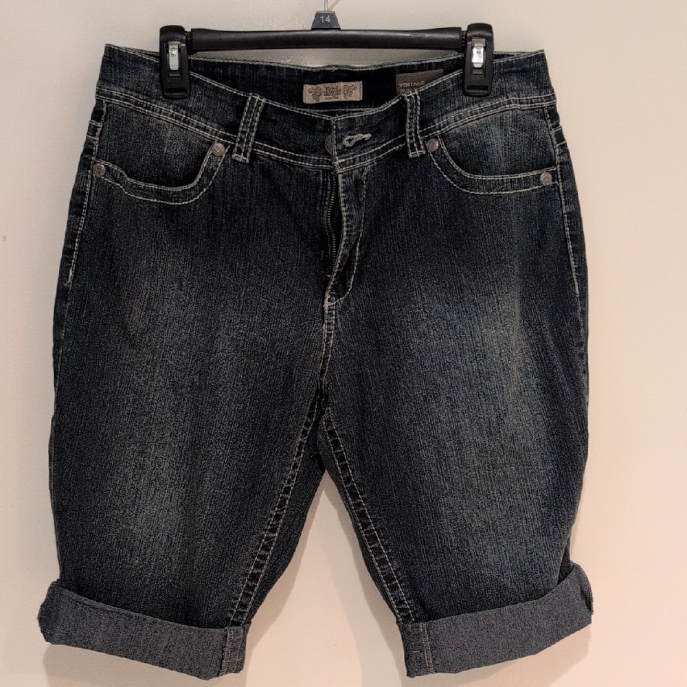 Dark Blue Denim Shorts